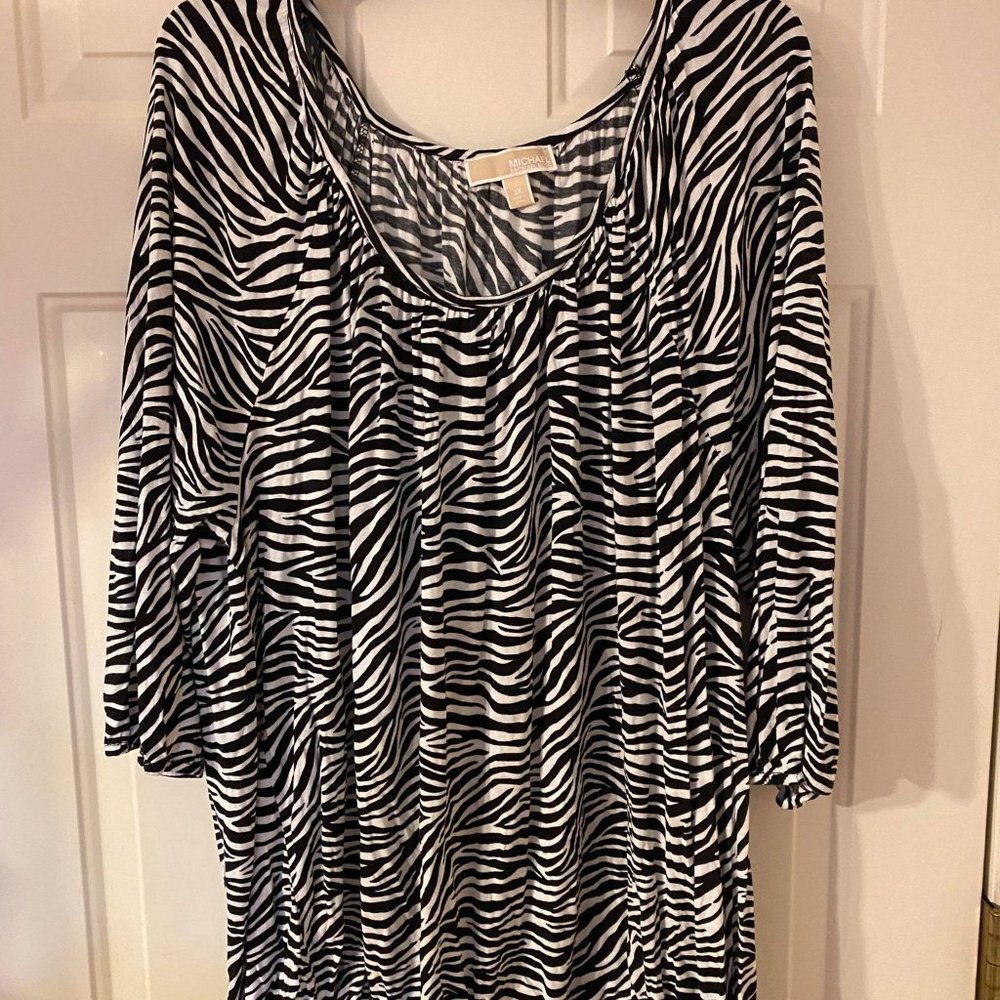 Michael Kors 3X Zebra Print Top